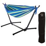 Cheap 100% Cotton 2-Person Hammock with Metal Stand and Carrying Case
