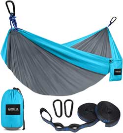 Compact Kootek Nylon Hammock Package for Camping and Travel