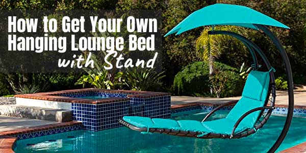 Best Choice Outdoor Hanging Lounger Bed with Stand and Removable Canopy