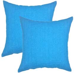 Square Blue Cotton 18-Inch Pillow Cases for Hammock