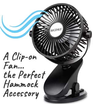 Battery Operated Clip-on fan for Hammocks and Outdoor Chair Swings