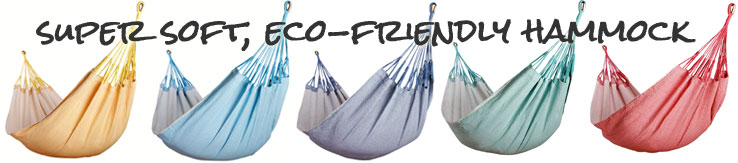 Super Soft Eco-Friendly Hammock Made Out of Recycled Materials, in 5 Different Colors