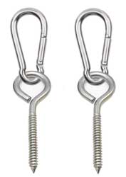 Eye Screws for Hanging Hammocks on Porches, Decks, Balconies