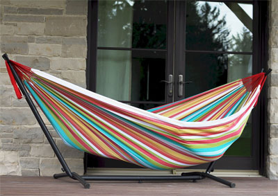 Double Hammock on Patio