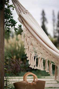 Macrame Fringe on Hammock