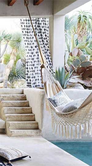 White Macrame Rope Hammock with handmade Tassels - Use Inside or Outdoors