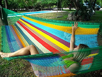 Woman Sleeping in Mayan Hammock