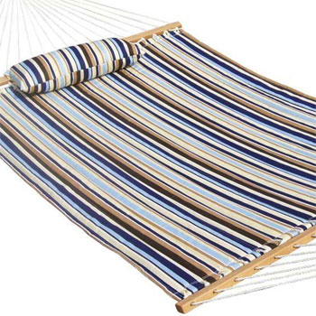 Striped Poolside Hammock with Head Cushion