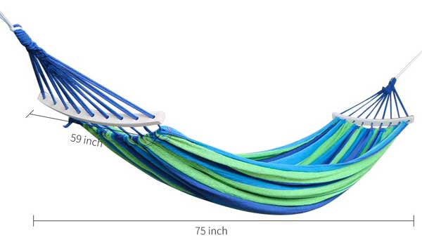 Double Tree Hammock Dimensions - Length & Width